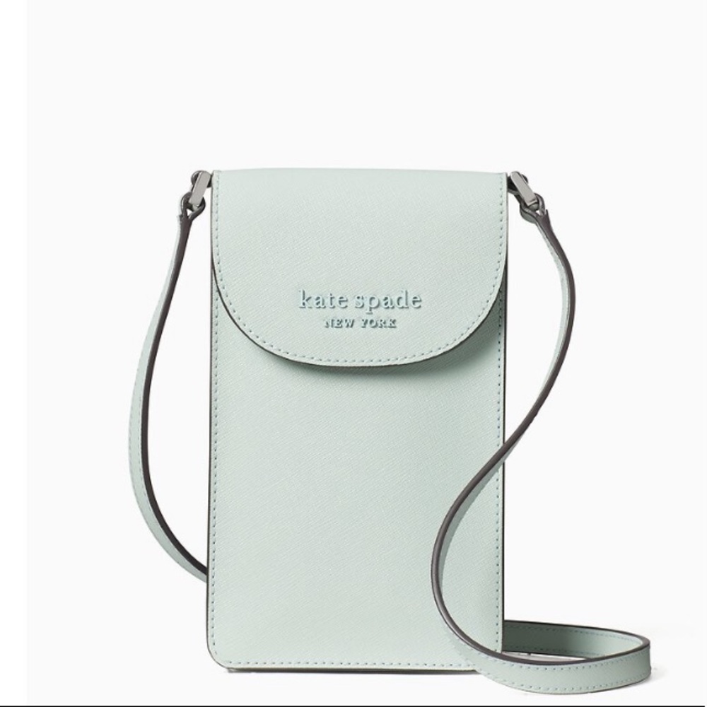 Kate Spade Cameron Monotone North South Phone Crossbody NWT Mint Green